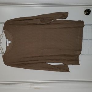 Eyelet knit tunic with sweater knit leggings